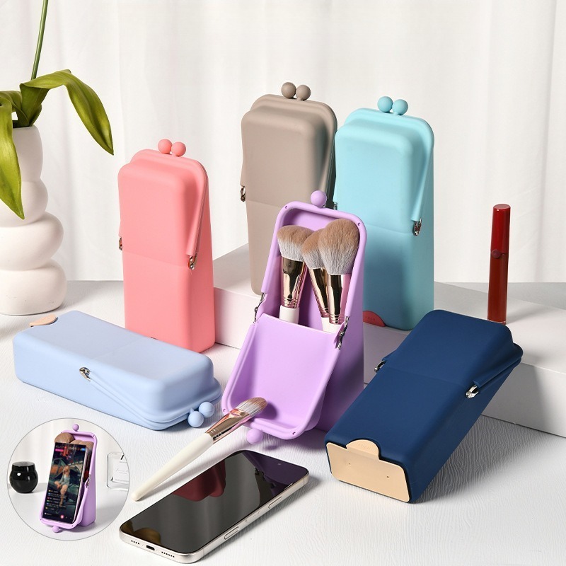 Travel Accessories Toiletry Bag - 1pcs 실리콘 메이크업 브러쉬 보관 가방