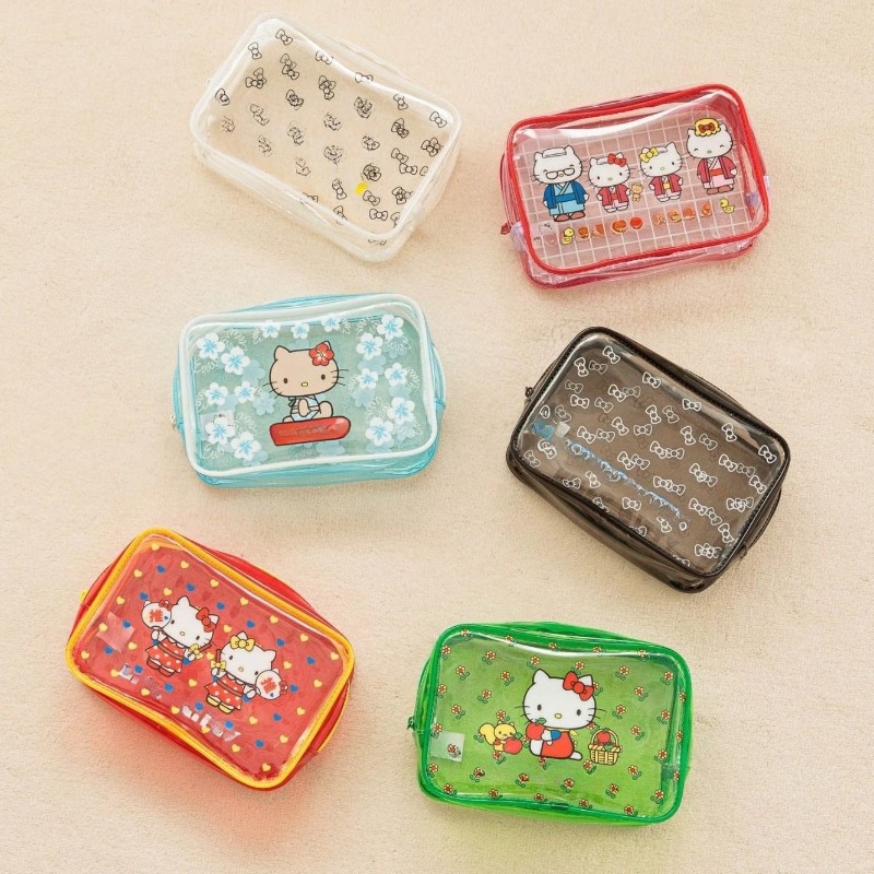 Travel Accessories Toiletry Bag - 헬로 키티 만화 캐릭터, 투명, 대용량
