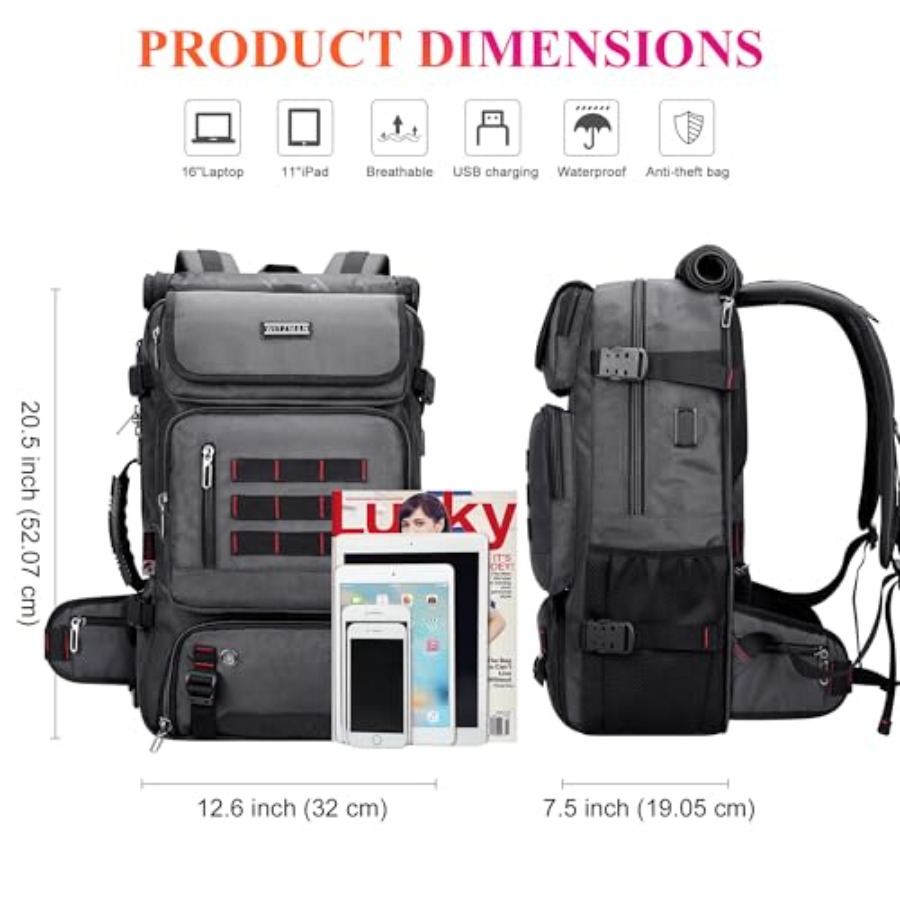 남성용 캐리온 여행 백팩, 16인치 노트북 수납 가능한 - Shoe Bag Travel 리뷰 및 가격
