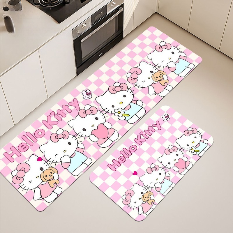 카와이 헬로 키티 바닥 매트 귀여운 만화 주방 논슬립  - Travel Kitchen Accessories 리뷰 및 가격