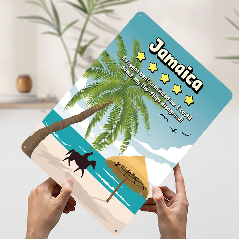 자메이카 재미있는 리뷰 여행 메탈 포스터 맞춤형 벽 장 - Travel Accessories For Jamaica 리뷰 및 가격