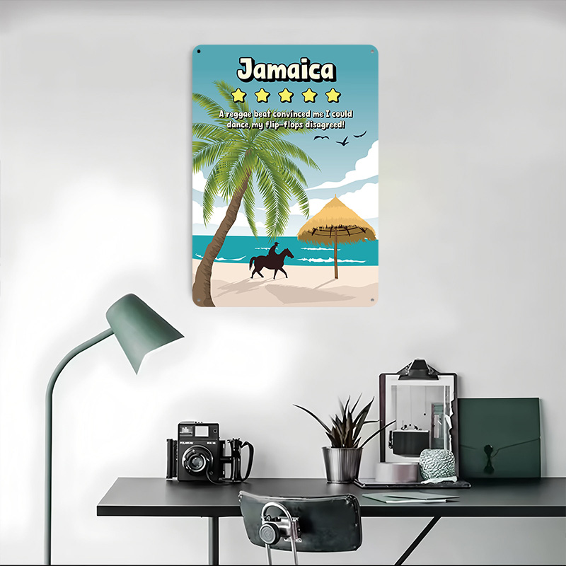 자메이카 재미있는 리뷰 여행 메탈 포스터 맞춤형 벽 장 - Travel Accessories For Jamaica 리뷰 및 가격