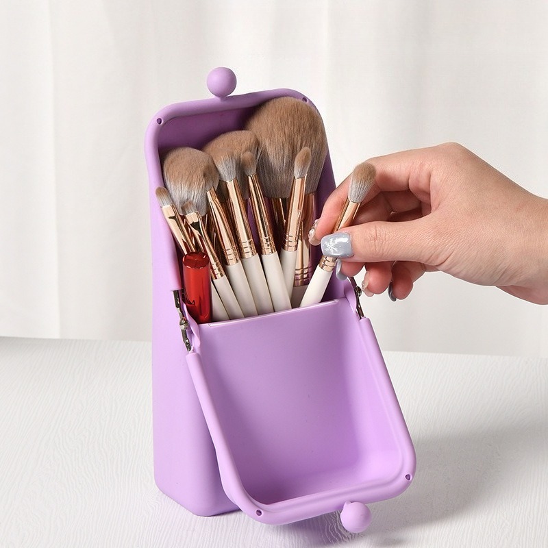 1pcs 실리콘 메이크업 브러쉬 보관 가방 화장품 도구 - Travel Accessories Toiletry Bag 리뷰 및 가격