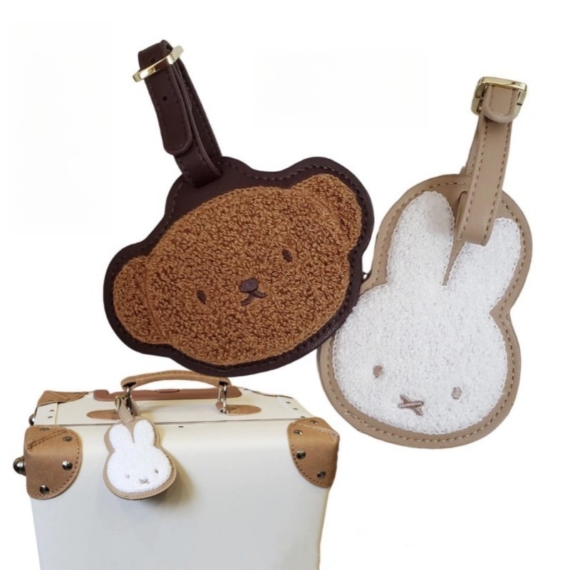 핫 카툰 미피 시리즈 가죽 수하물 태그 창의적이고 정교 - Travel Accessories Cute 리뷰 및 가격