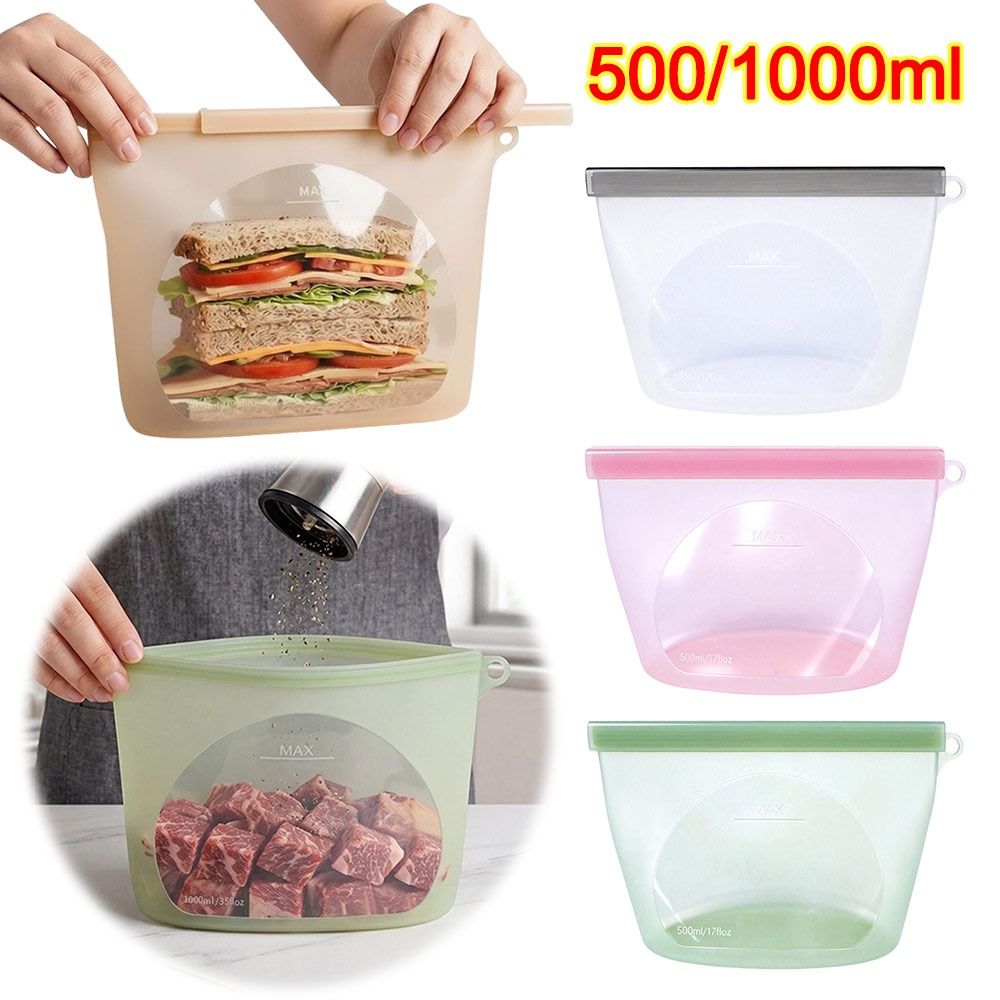 실리콘 식품 보존 백 방습 신선도 유지 식품 포장 백  - Reusable Zip Bag 리뷰 및 가격