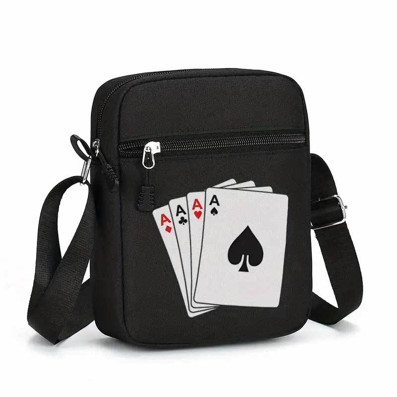 에이스 오브 스페이드 포커 캔버스 숄더백 크로스바디 백 - Travel Accessories And Bags 리뷰 및 가격