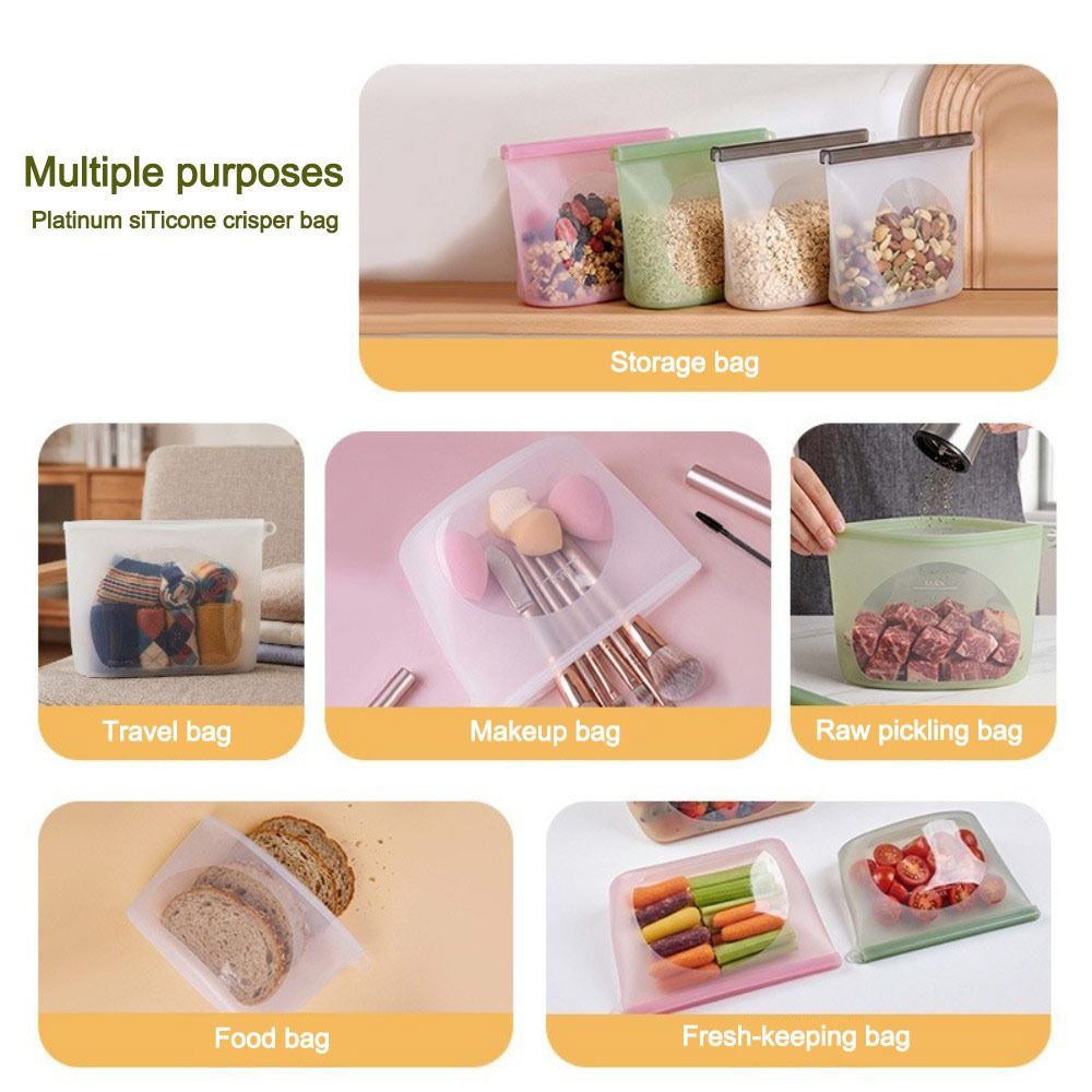 실리콘 식품 보존 백 방습 재사용 가능 식품 포장 백  - Reusable Zip Bag 리뷰 및 가격