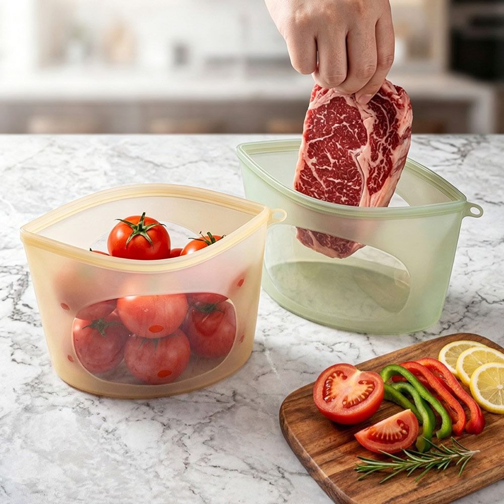 실리콘 식품 보존 백 방습 재사용 가능 식품 포장 백  - Reusable Zip Bag 리뷰 및 가격