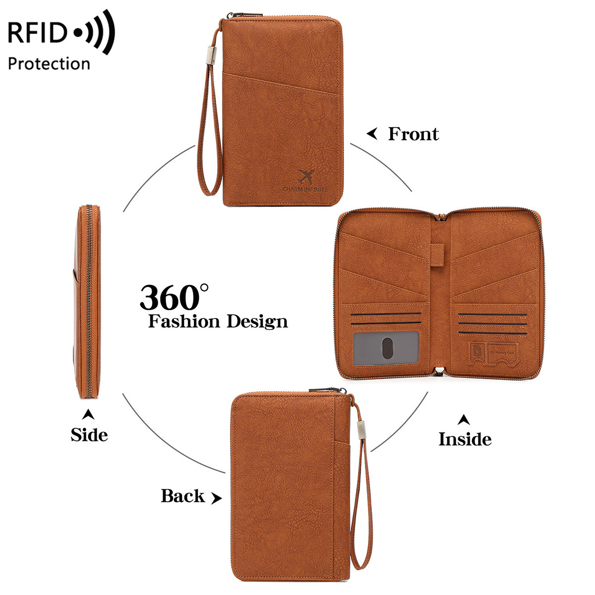 다기능 RFID 차단 여권 지갑 지퍼 여행 문서 홀더  - Travel Accessories Best 리뷰 및 가격