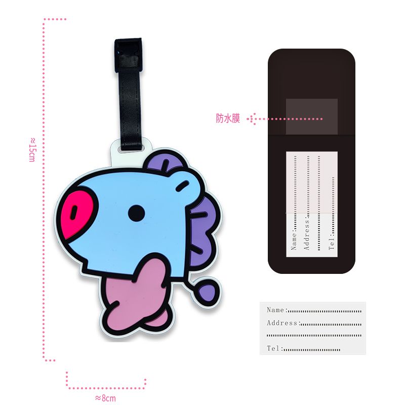 BT21 만화 귀여운 키체인 카와이 유니섹스 수하물 태 - Travel Accessories Store 리뷰 및 가격