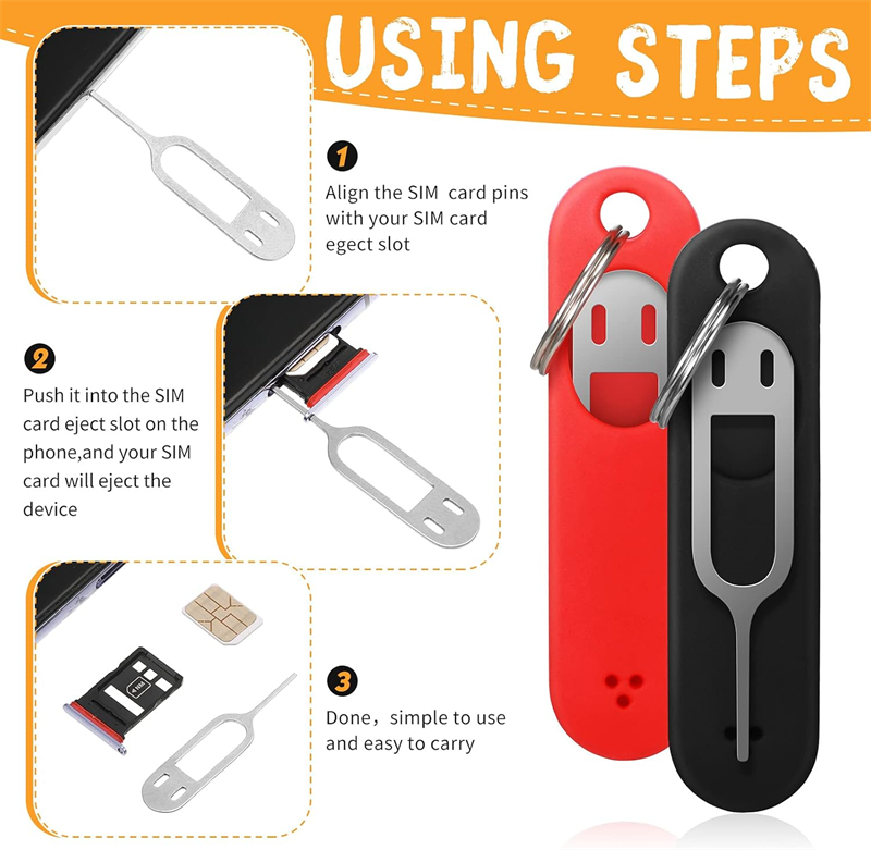 3PCS Anti-Lost Sim 카드 꺼내기 핀 바늘 - Sim Card Holder Case 리뷰 및 가격