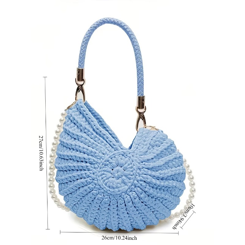 쉘 핸드백, 대용량 보헤미안 스타일, 해변 여행에 적합 - Travel Accessories And Bags 리뷰 및 가격