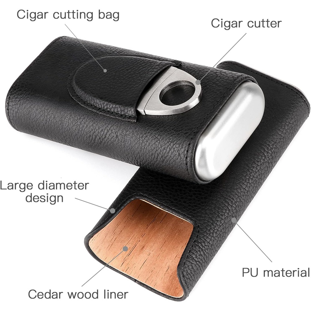최고급 스테인리스 스틸 시가 커터 포함-시더 우드 라이 - Travel Accessories Best 리뷰 및 가격