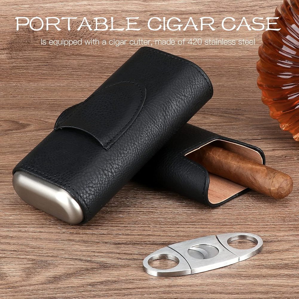 최고급 스테인리스 스틸 시가 커터 포함-시더 우드 라이 - Travel Accessories Best 리뷰 및 가격