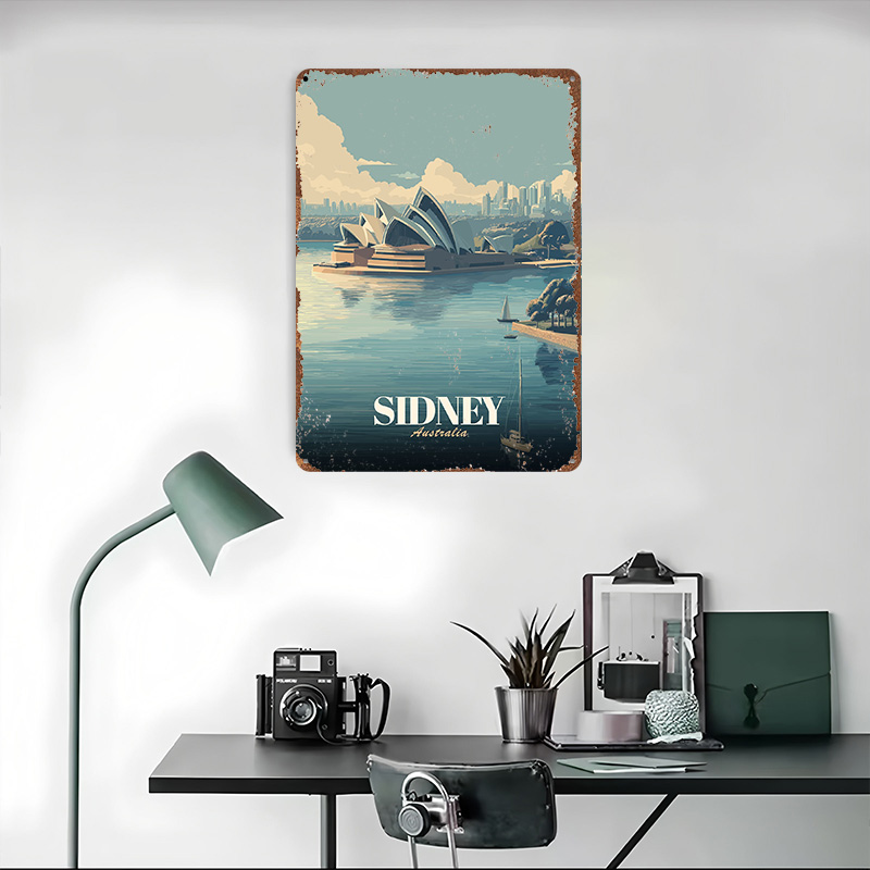 시드니 오페라 하우스 여행 포스터 레트로 3D 프린팅  - Travel Accessories Sydney 리뷰 및 가격