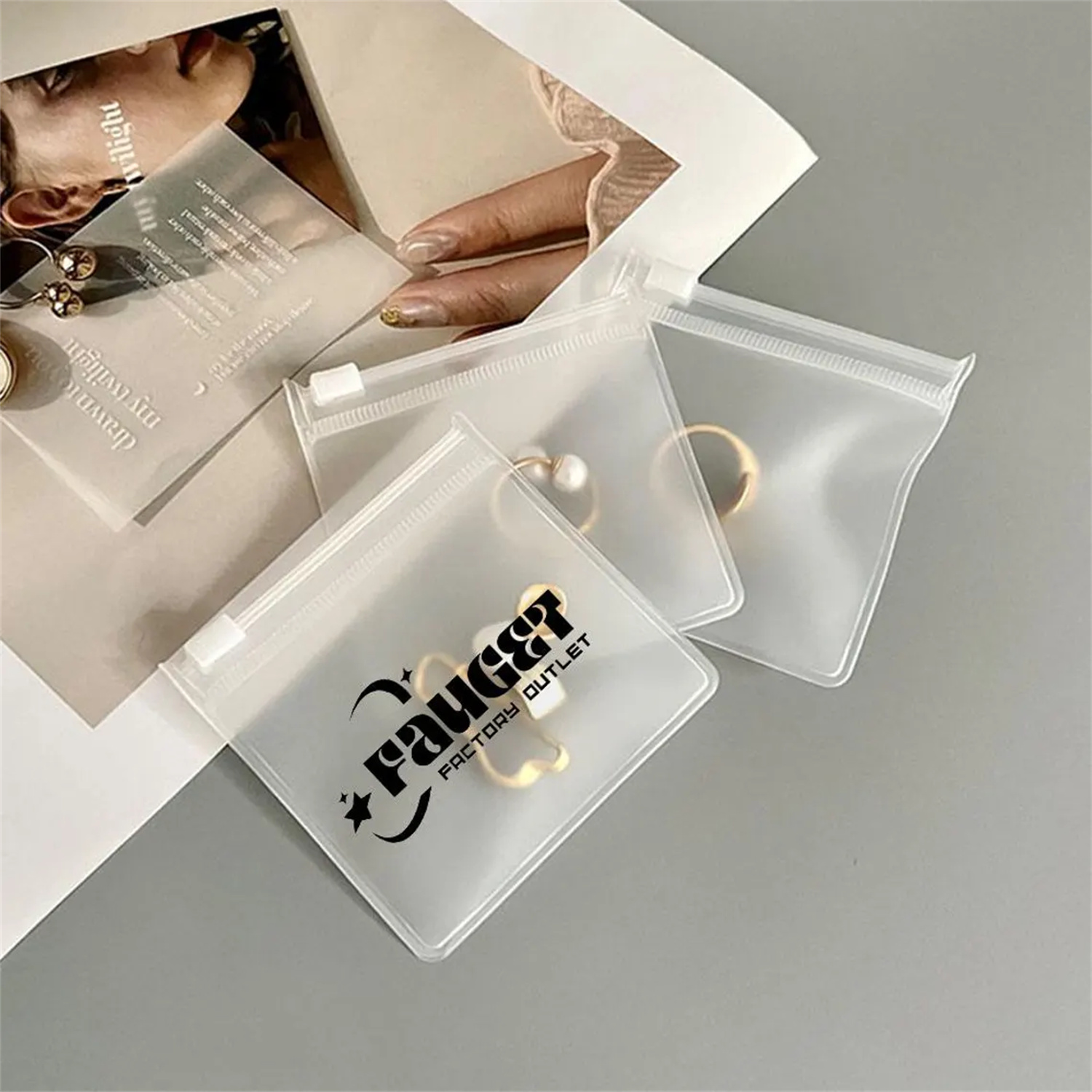 50/100개 맞춤형 로고 투명/반투명/무광/프로스트  - Reusable Zip Bag 리뷰 및 가격