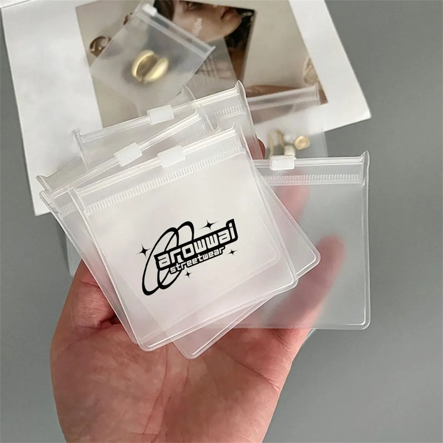 50/100개 맞춤형 로고 투명/반투명/무광/프로스트  - Reusable Zip Bag 리뷰 및 가격