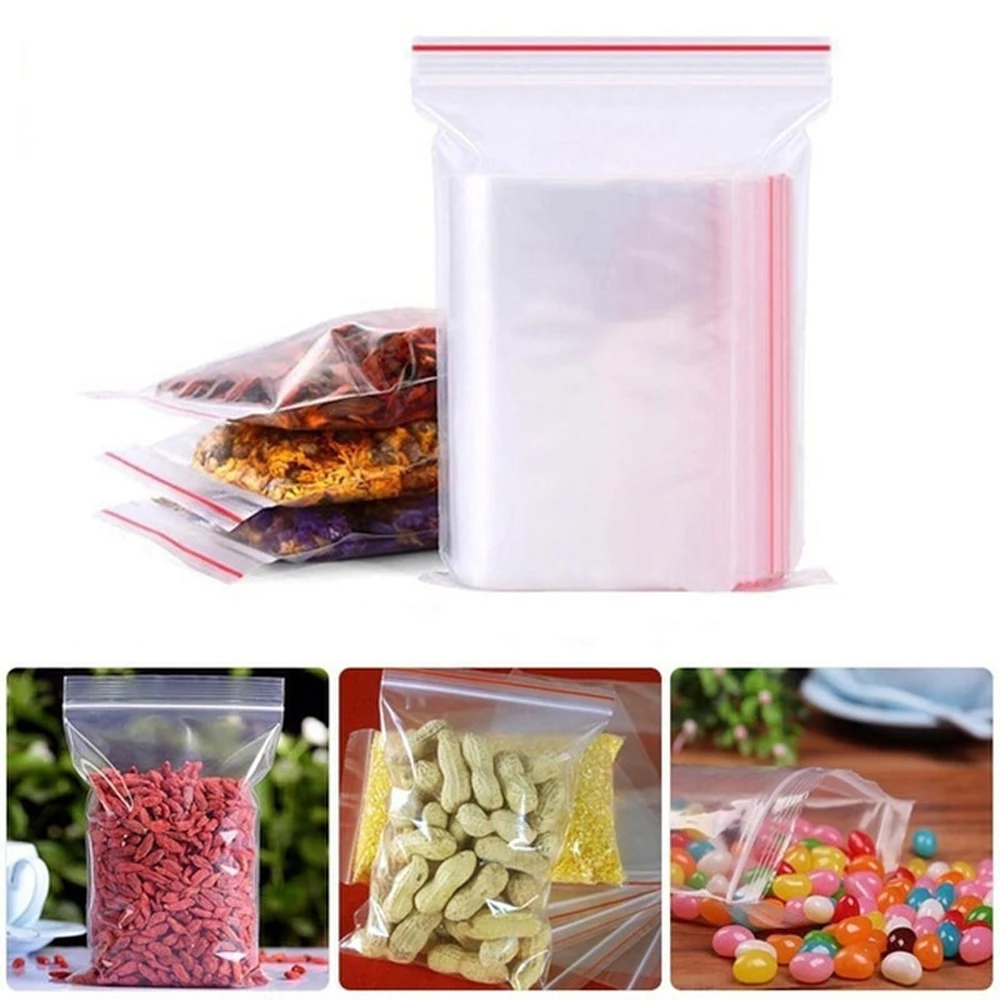 100-1000Pcs 재밀봉 가능한 투명 가방 소형 지 - Reusable Zip Bag 리뷰 및 가격
