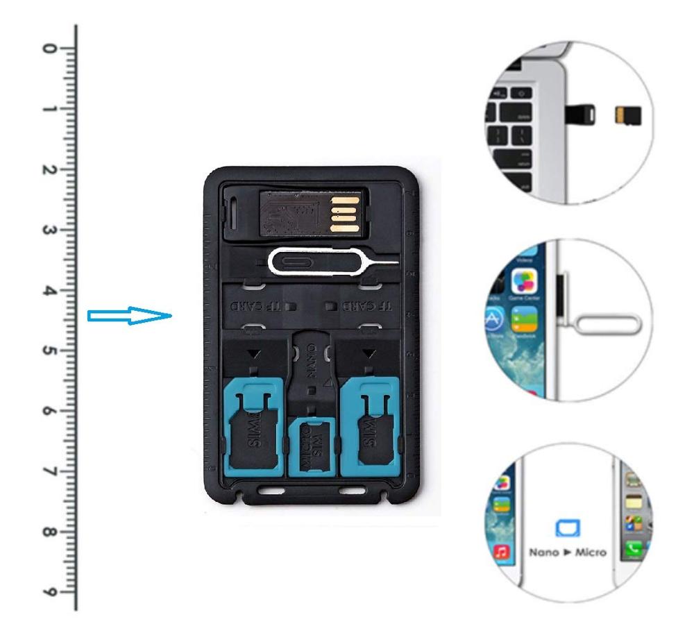 5 in 1 범용 미니 SIM 카드 어댑터 보관 케이스 - Sim Card Holder Case 리뷰 및 가격