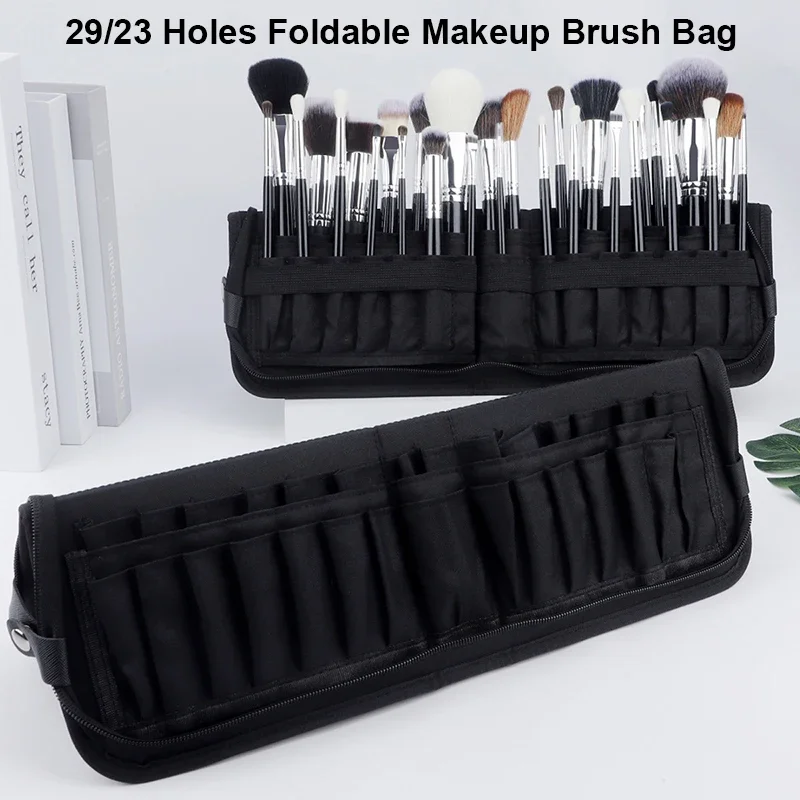 29/23 구멍 접이식 메이크업 브러쉬 가방 여성 메이 - Travel Accessories Toiletry Bag 리뷰 및 가격