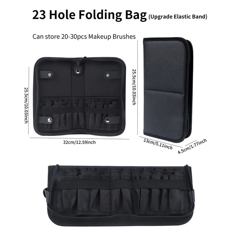 29/23 구멍 접이식 메이크업 브러쉬 가방 여성 메이 - Travel Accessories Toiletry Bag 리뷰 및 가격